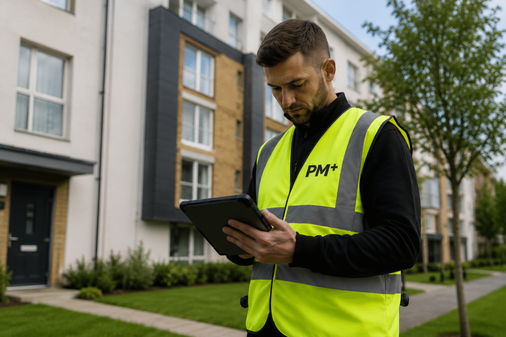 PM+ Surveyor on site doing a Stock Condition Survey